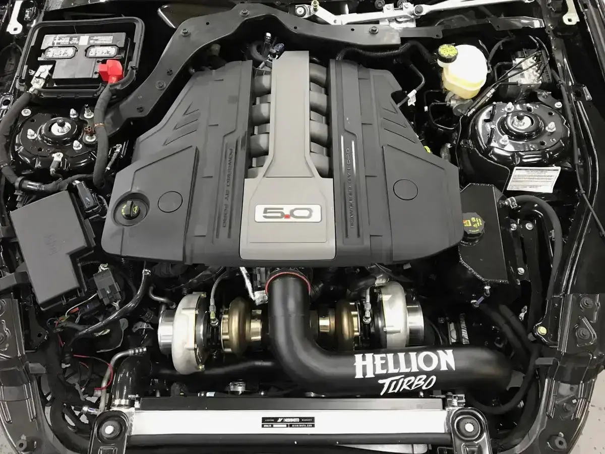 Hellion 2021-2023 Mustang Mach 1 Eliminator Top Mount Twin Turbo System 2