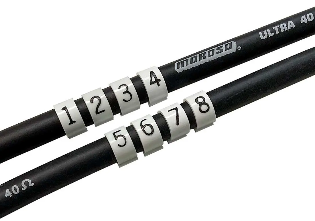 Ignition Wire Markers, Clip On, 8Mm-8.65Mm Black 1