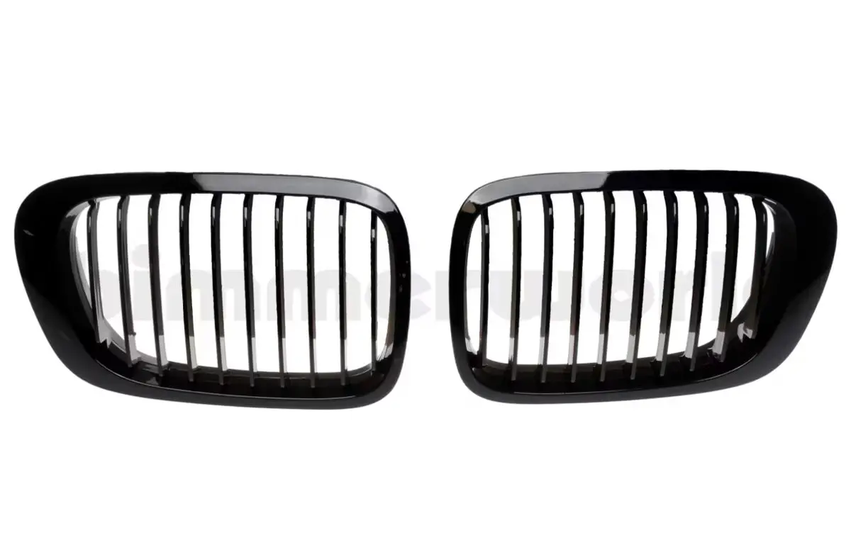 Gloss Black Front Grilles - E46 2-Door (Pre-Lci) 2000-2003 & E46 M3 1