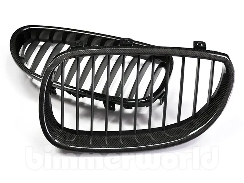 Carbon Fiber Front Grilles - E60 Sedan, E61 Wagon (Incl. M5) 1