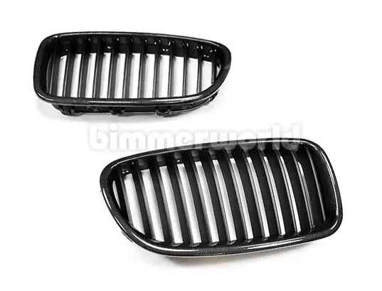 Carbon Fiber Front Grilles - F10 5 Series - Single Slats 1