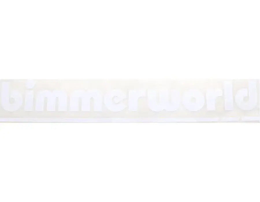 20" Bimmerworld New Logo Decal, White Die-Cut 1