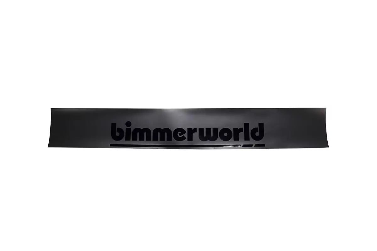 Bimmerworld Windshield Banner, Gloss Black On Matte Black 1