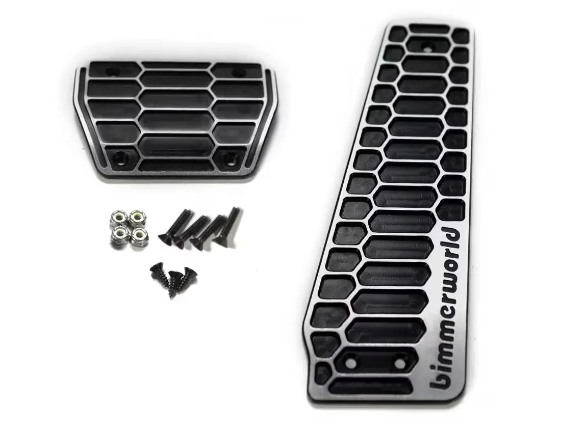 Bimmerworld Billet Hex Pedals - Auto Transmission (2 Piece), Black 2-Tone 1