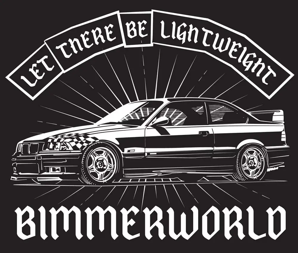 Bimmerworld E36 "Let There Be Lightweight" T-Shirt 1