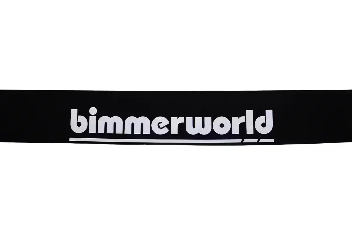 Bimmerworld Windshield Banner (Large) - White On Black 1