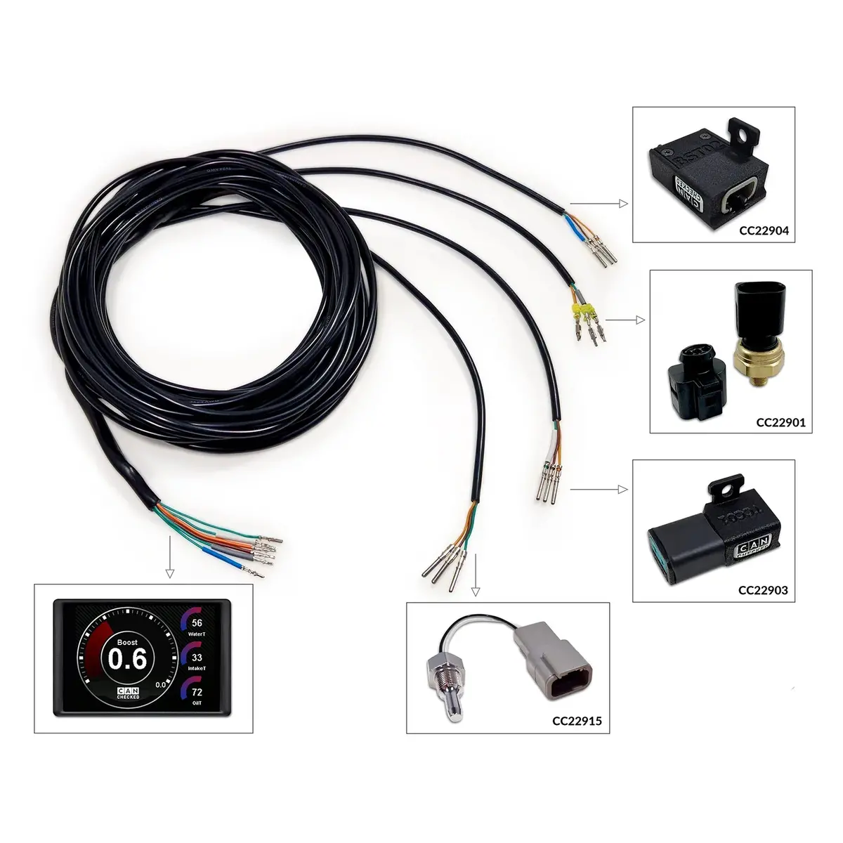 Universal Cable   Anc04 Compatible Harness Analogues Sensors 1