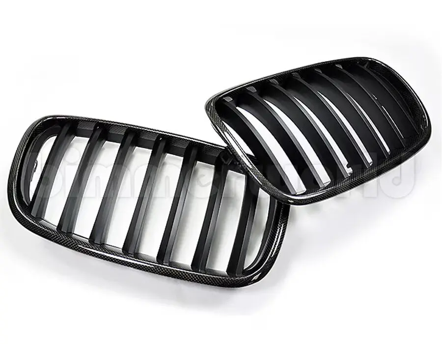 Carbon Fiber Front Grilles (Pair) - E70 X5 X5m & E71 X6 X6m 1