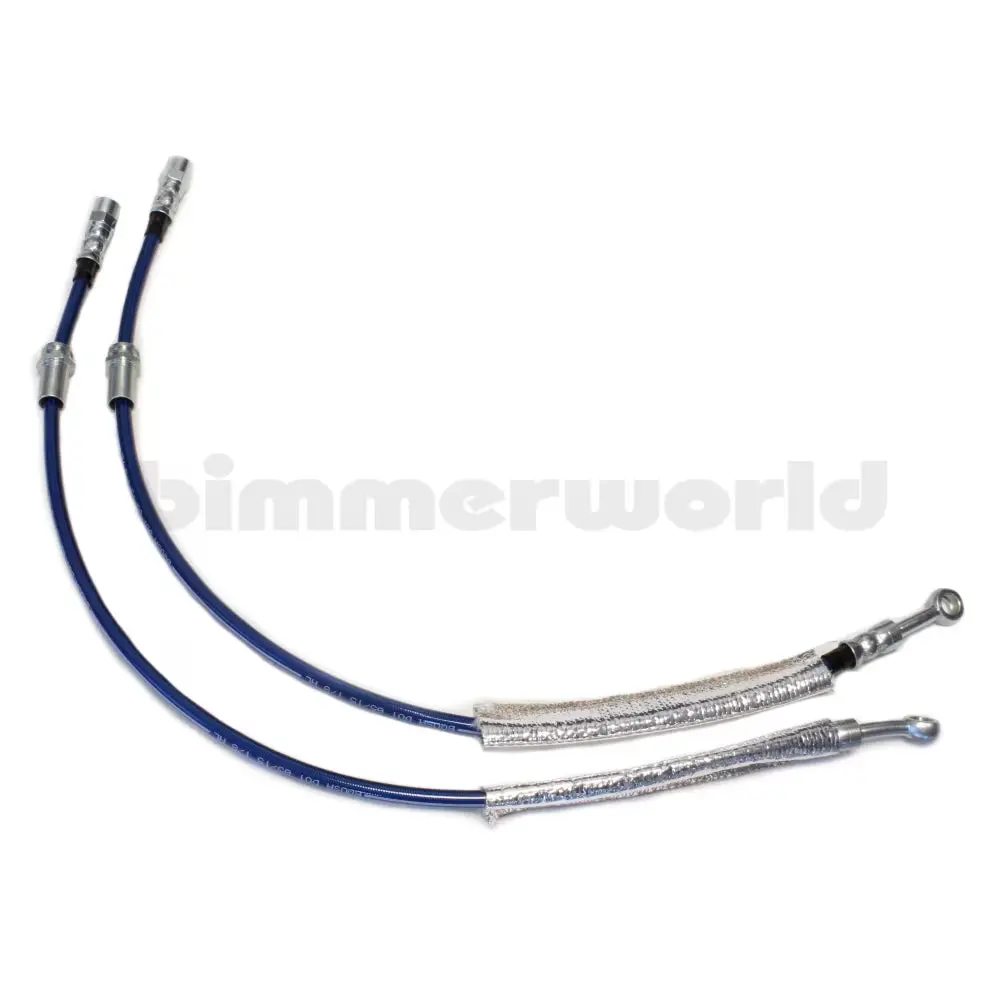E46 M3 Pfc Z34 Insulated Rear V2 Stainless Steel Brake Line 1
