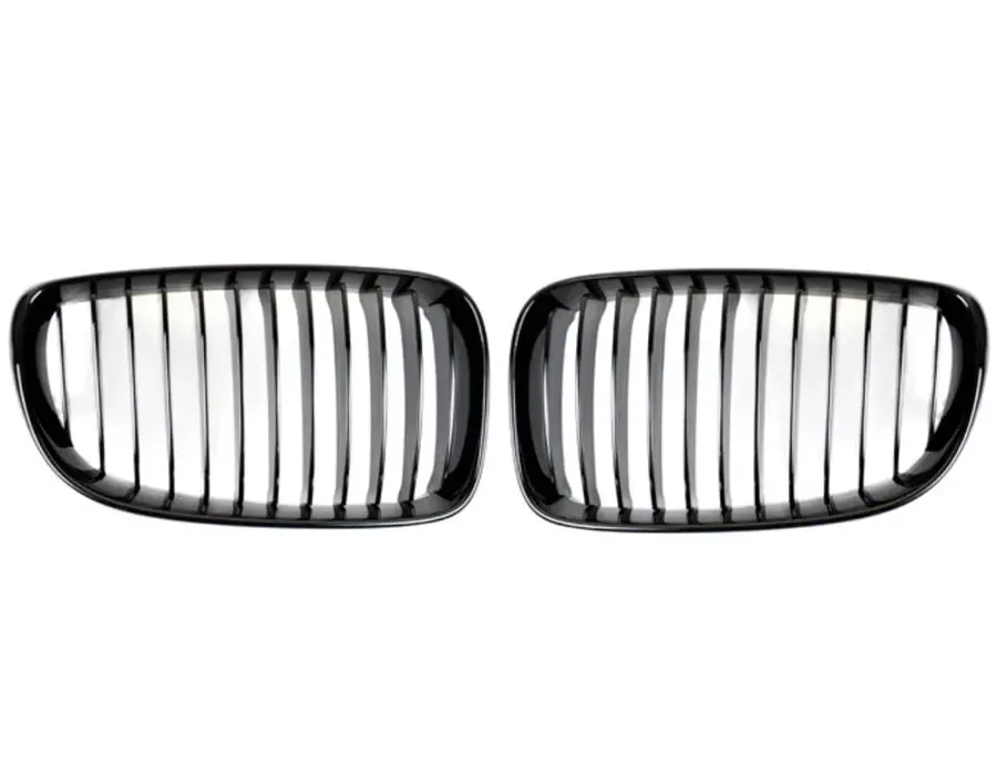 Gloss Black Front Grill Set - E82/E88 1-Series (2008-2013) 1