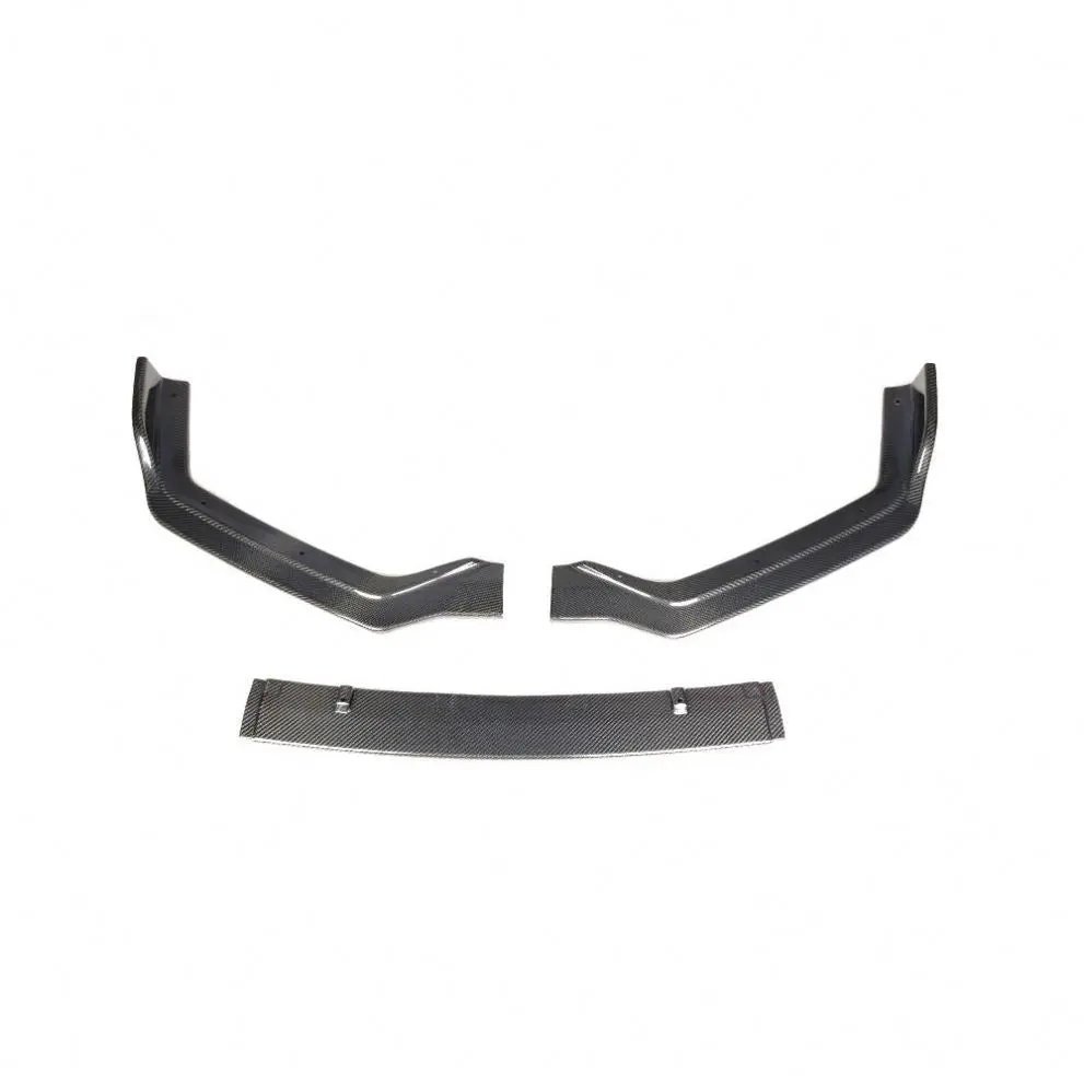 Carbon Fiber 3Pc Front Lip V2 For Infiniti Q50 Sport 2018-2019 1
