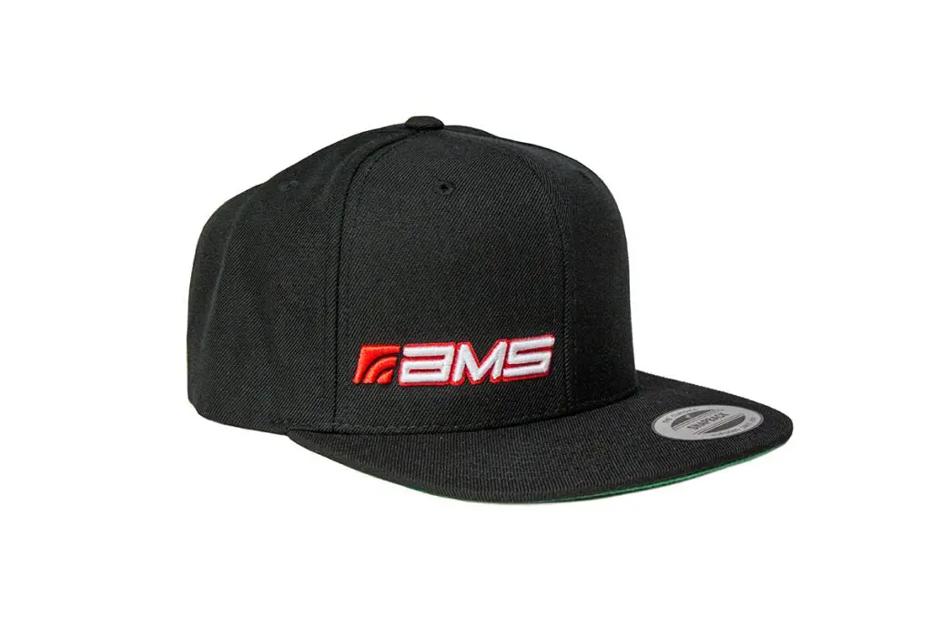 Ams Performance Snapback Flat Brim Hat (Black) 1