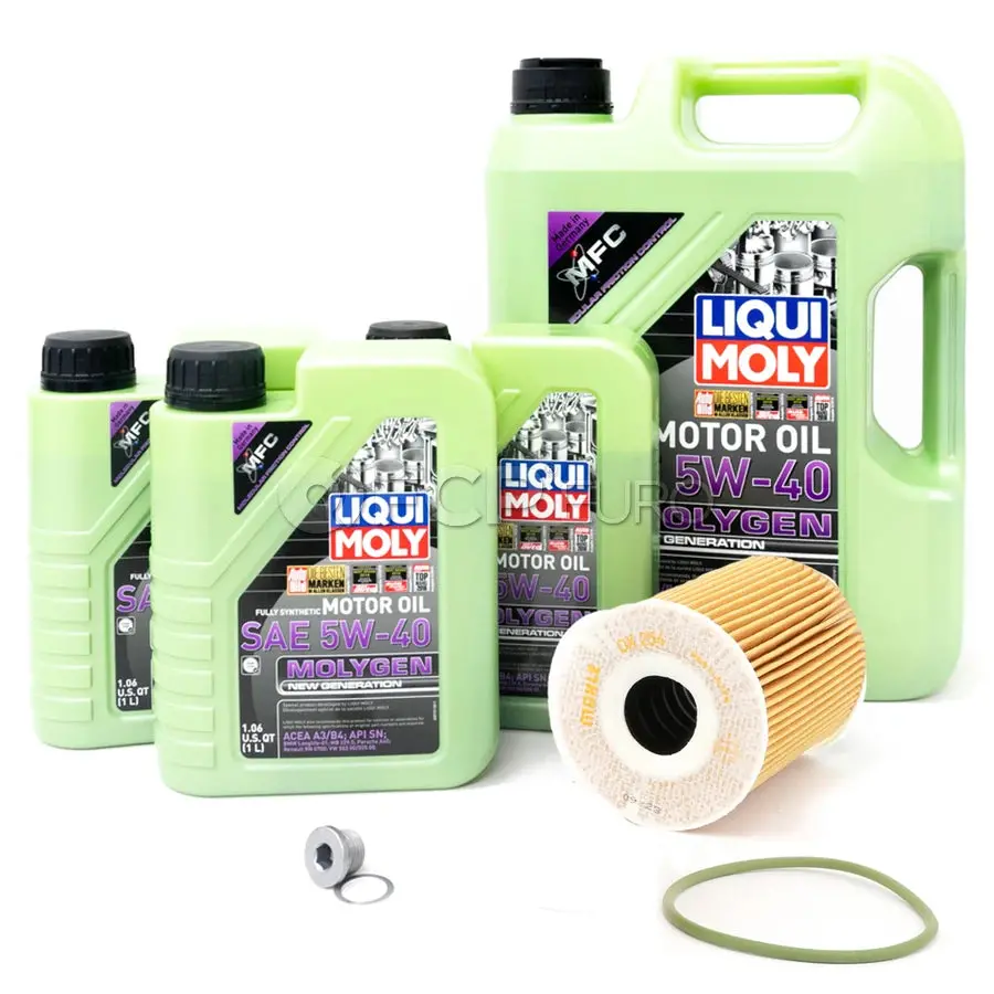 Porsche Engine Oil Change Kit (5W-40) - Liqui Moly/Mahle 95Boilkt 1
