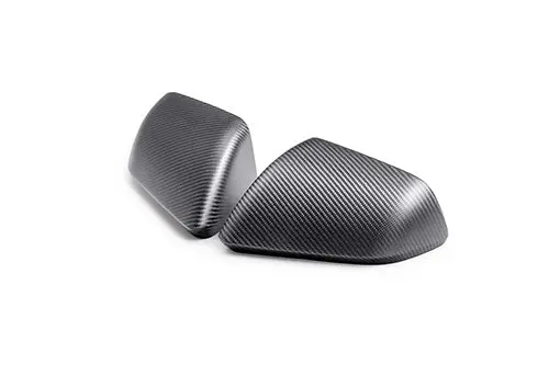 Ford Racing 24-25 Mustang (W/O Turn Signals) Carbon Fiber Mirror Skull Caps - Matte 1