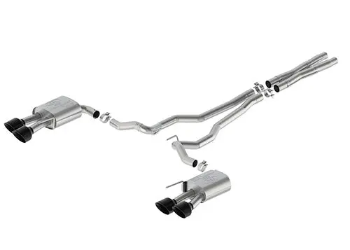 Ford Racing 2024 Mustang 5.0L Sport Non-Active Cat-Back Exhaust W/Valance - Black Tip 1