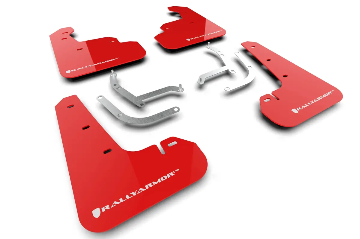 Rally Armor 24-26 Subaru Impreza Red Ur Mud Flap W/ White Logo 1