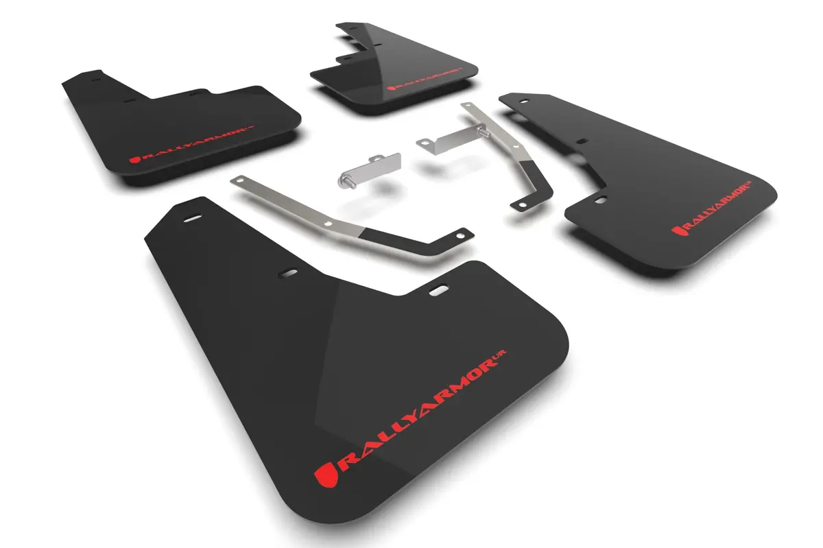 Rally Armor 24-26 Subaru Crosstrek Black Ur Mud Flap Red Logo 1