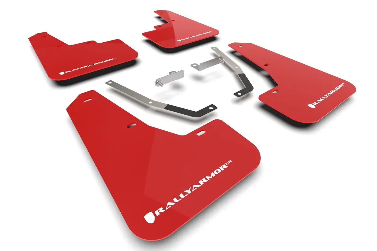 Rally Armor 24-26 Subaru Crosstrek Red Ur Mud Flap White Logo 1