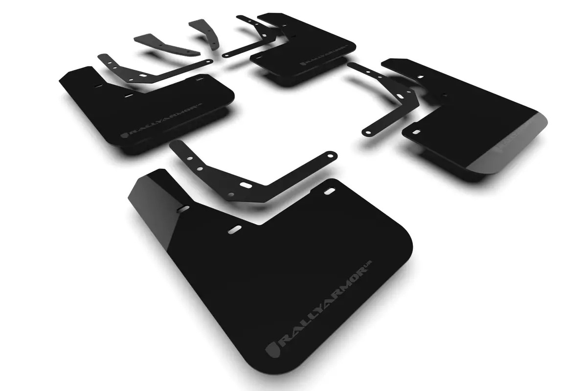Rally Armor 24-25 Hyundai Kona/Kona Ev Black Ur Mud Flap W/Grey Logo 1