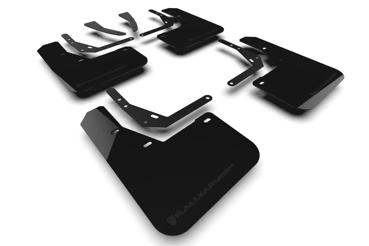 Rally Armor 24-25 Hyundai Kona/Kona Ev Black Ur Mud Flap W/Metallic Black Logo 1