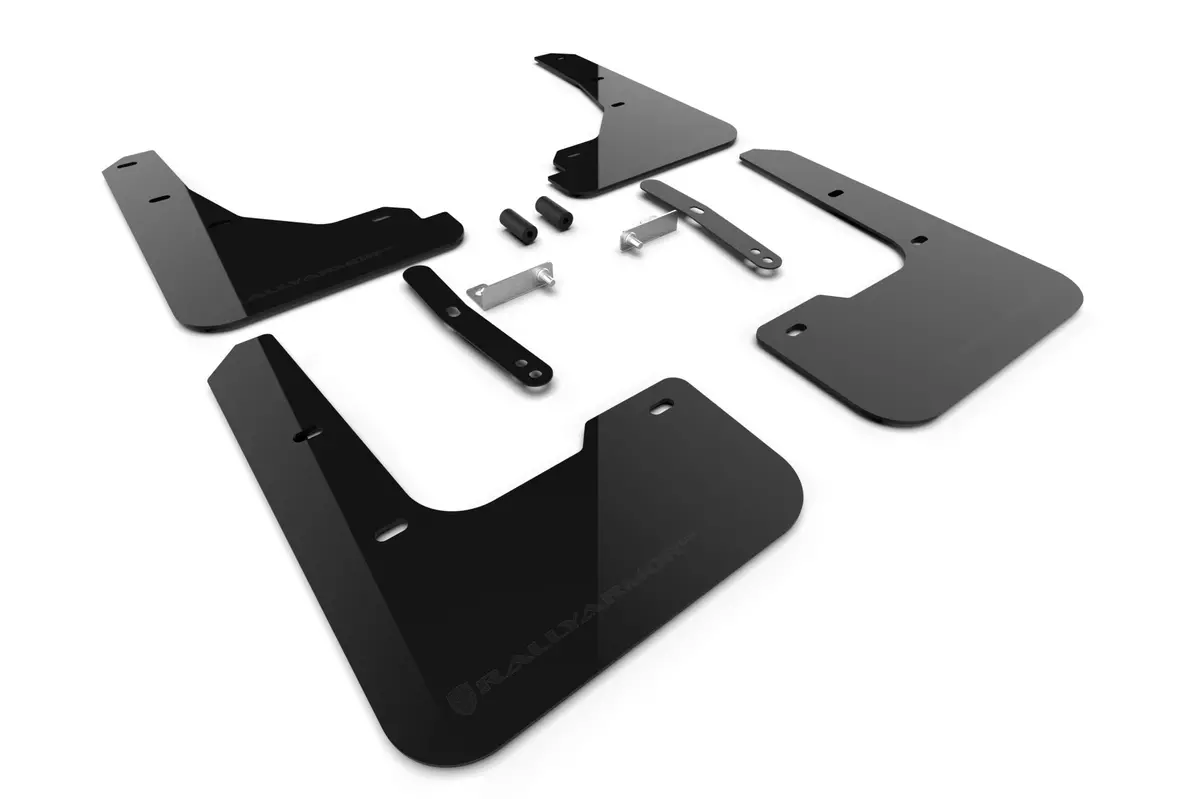 Rally Armor 24-25 Hyundai Elantra Black Mud Flap Metallic Black Logo 1