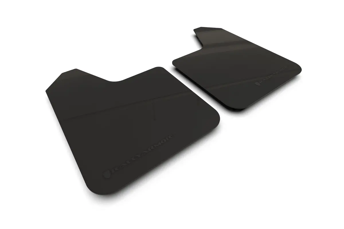 Rally Armor Universal Ur Black Mud Flap W/ Metallic Black Logo - Pair 1