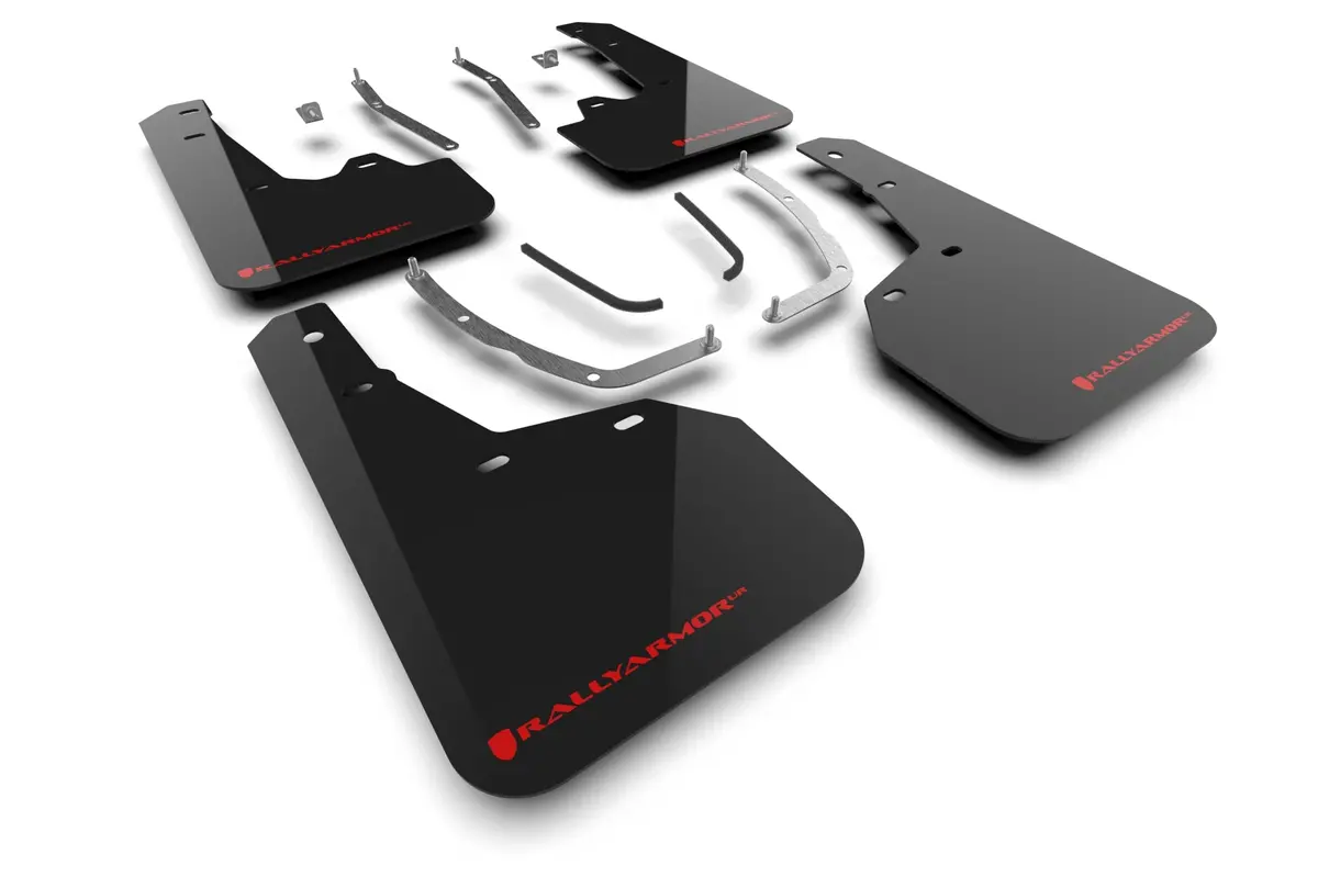 Rally Armor 2025 Hyundai Tucson Ice Xrt Black Ur Mud Flap - Red Logo 1