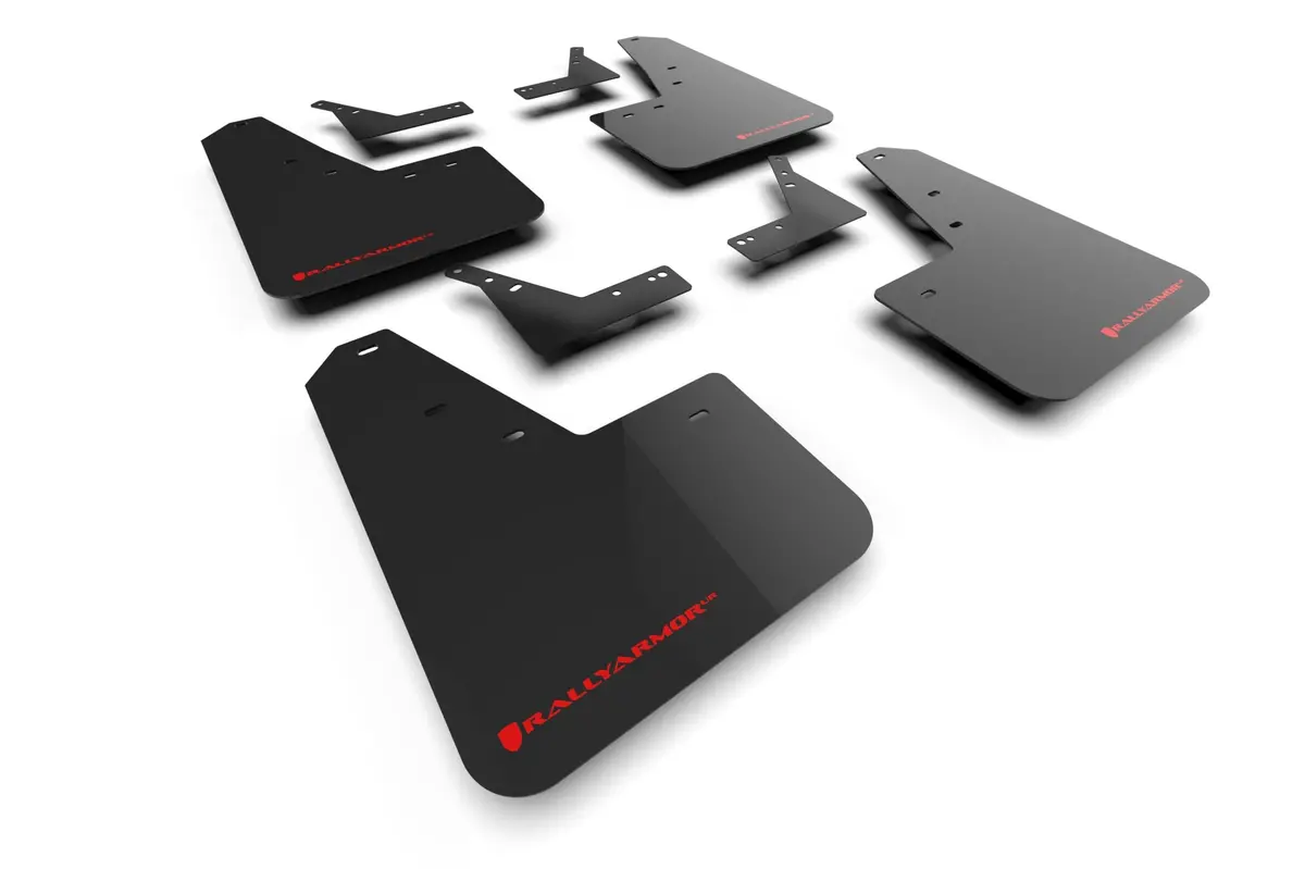 Rally Armor 21-25 Dodge Ram 1500 Trx Black Ur Mud Flap - Red Logo 1