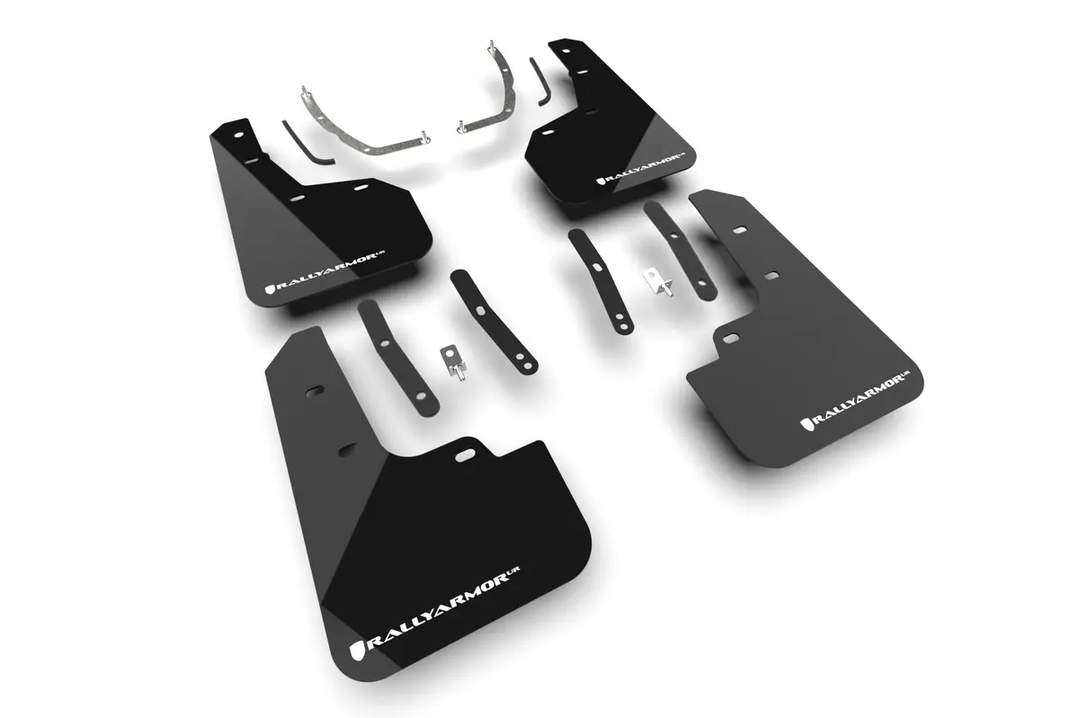 Rally Armor 2025+ Hyundai Tucson (Excl. Ice & Xrt) Black Ur Mud Flap W/ White Logo 1