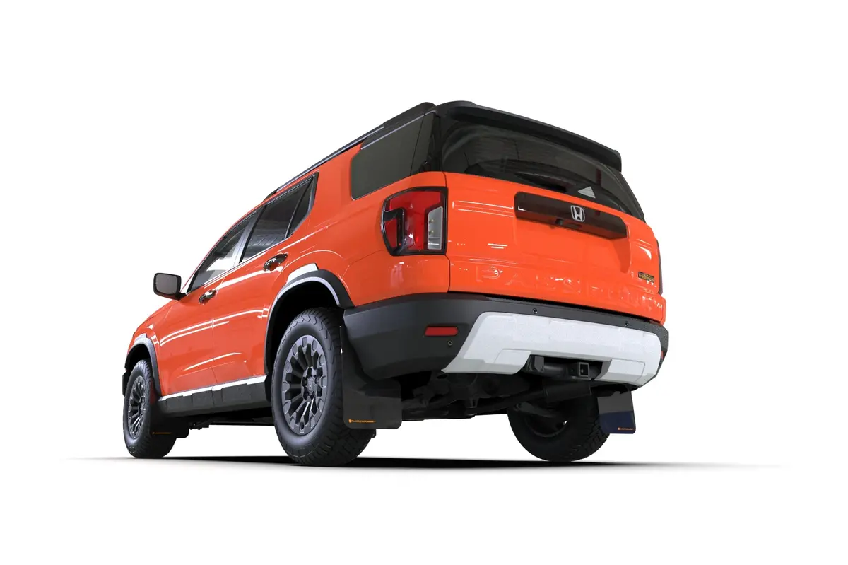 Rally Armor 2026 Honda Passport Black Ur Mudflap - Orange Logo 2