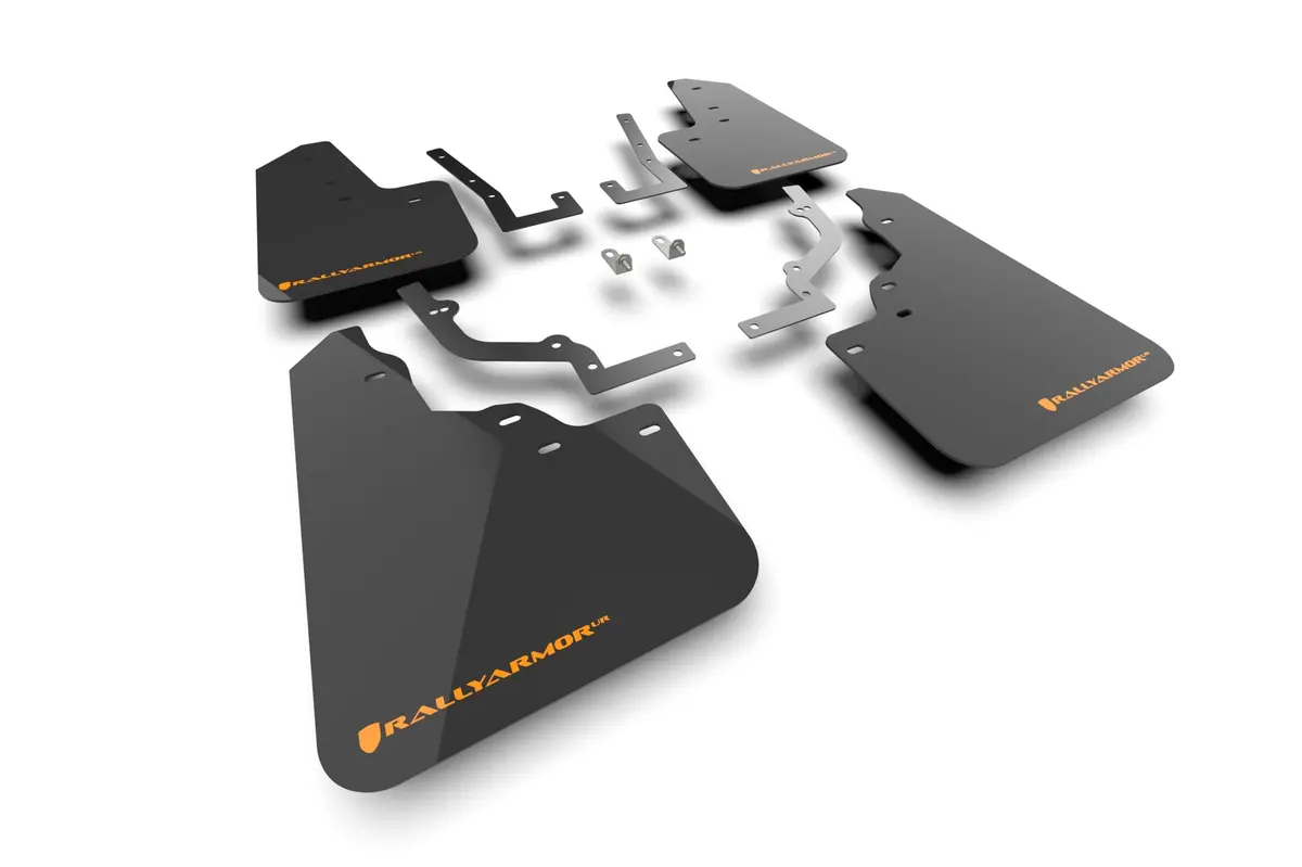 Rally Armor 2026 Honda Passport Black Ur Mudflap - Orange Logo 1