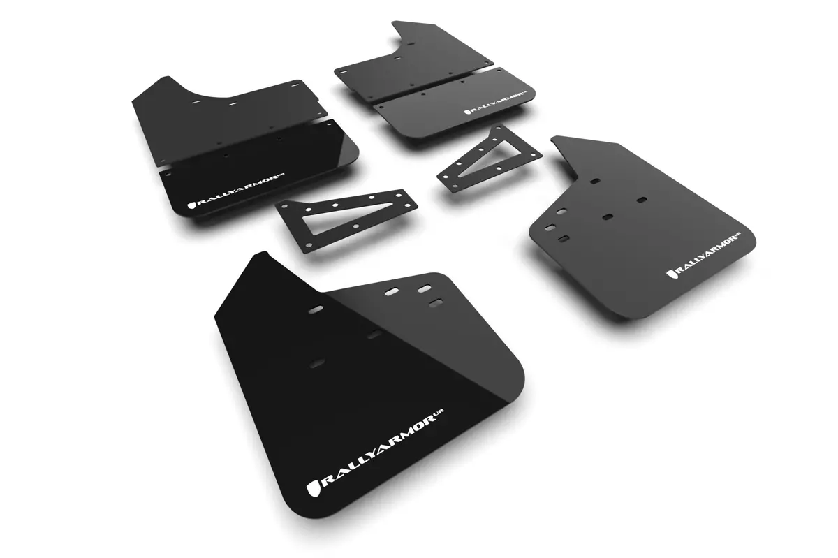 Rally Armor 23-25 Chevy Colorado Zr2 Black Mud Flap - White Logo 1