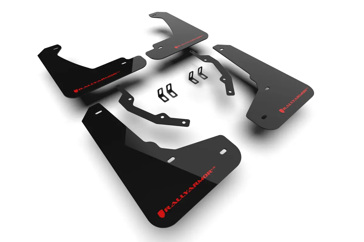 Rally Armor 24-25 Honda Prologue Black Mud Flap - Red Logo 1