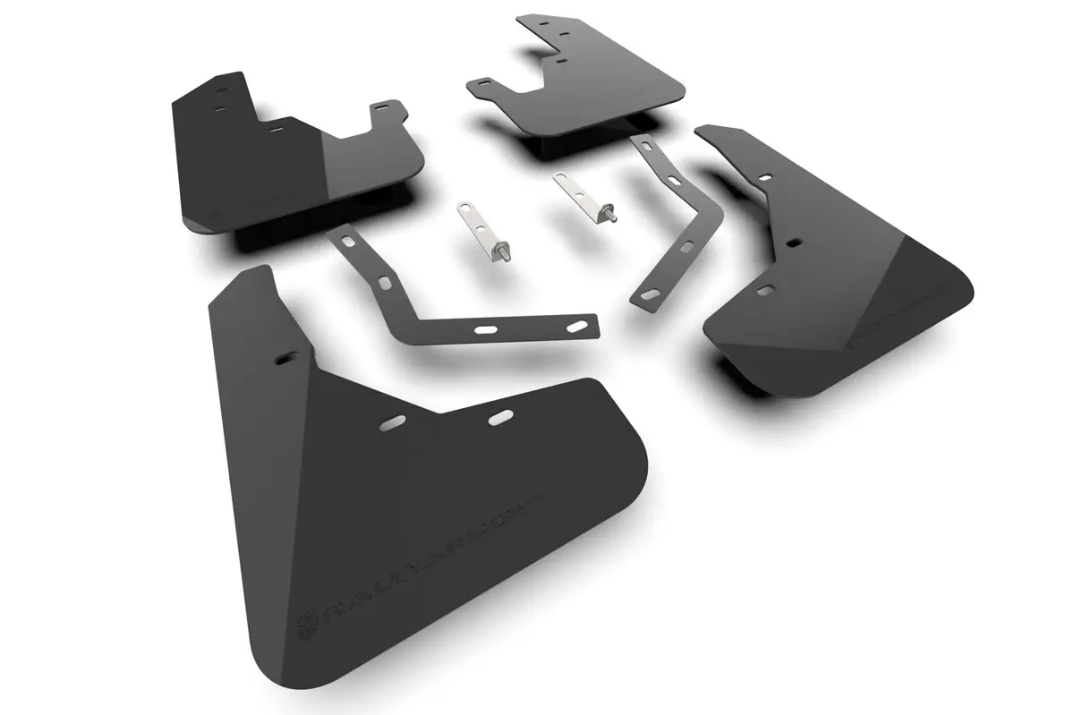 Rally Armor 23-26 Honda Cr-V Black Mud Flap - Metallic Black Logo 1