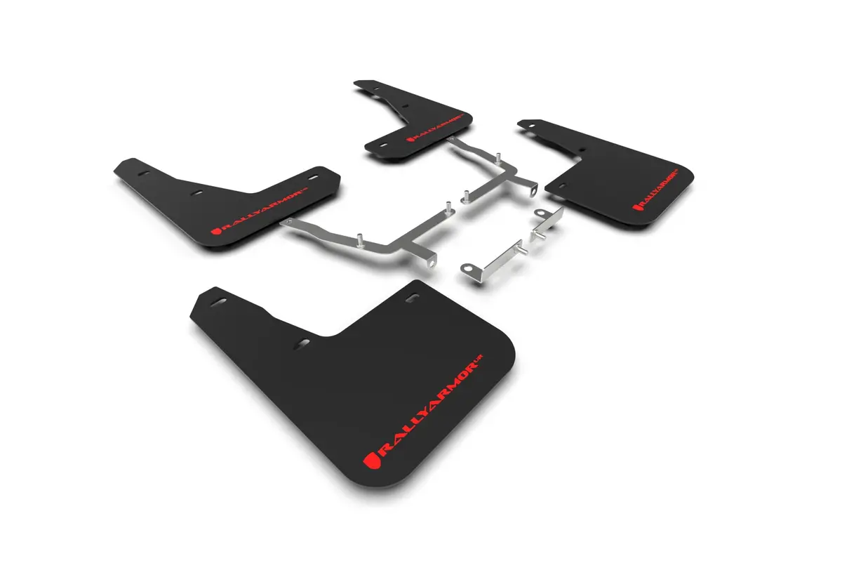 Rally Armor 19-25 Ford Focus St Mk4 Black Ur Mud Flap W/Red Logo 1