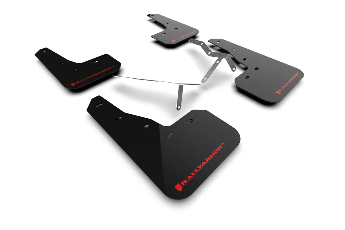 Rally Armor 22-26 Honda Civic/Civic Si/Sport Black Ur Mud Flap W/Red Logo 1