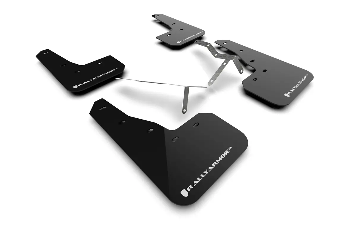 Rally Armor 22-26 Honda Civic/Civic Si/Sport Black Ur Mud Flap W/White Logo 1