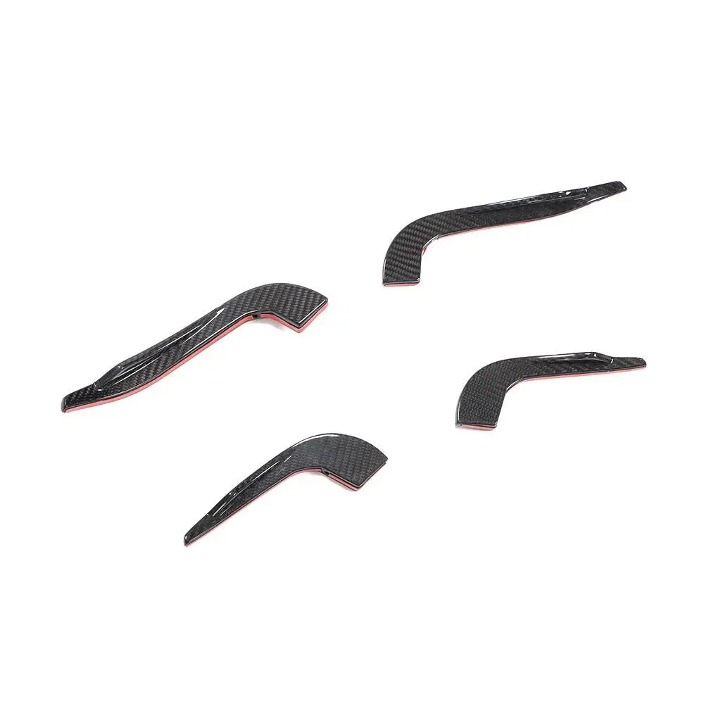 Dry Carbon Fiber Front Bumper Fins For Audi Rs3 2017-2019 1