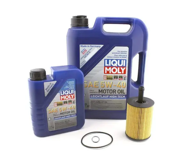 Oil Service Kit - Liqui-Moly Leichtlauf High Tech (5W-40) - Vw Mk4 & Mk5 Golf R32 1