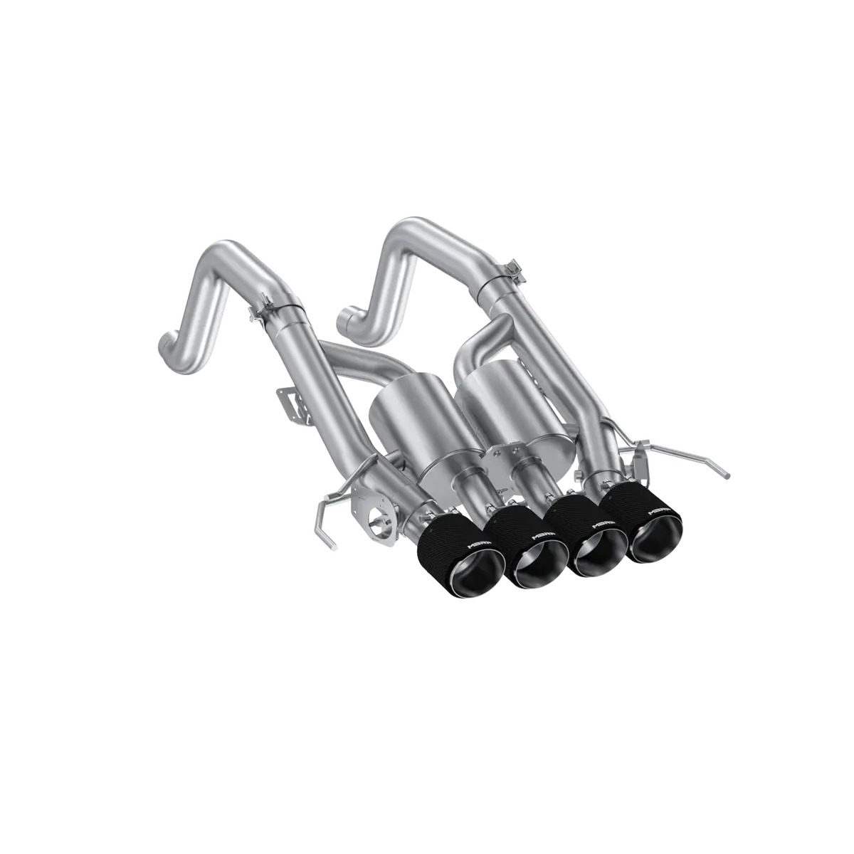 Mbrp 14-19 Corvette 6.2L (Npp Models Only) T304ss 3In Cat-Back Dual Split W/ Quad Carbon Fiber Tips 1