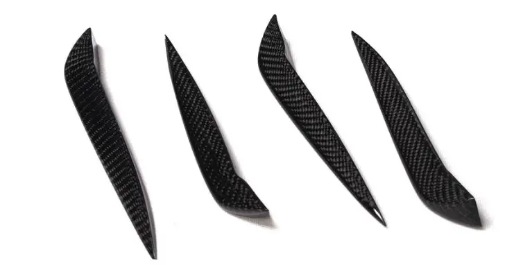 Carbon Fiber Front Bumper Fins 4Pcs/Set For Audi 8V A3/S3 Sedan 4Door 14-15 1