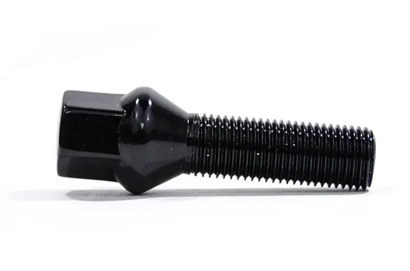 Spulen Conical Seat Wheel Bolt Black - 14X1.5X 27Mm Length - Priced Each 1