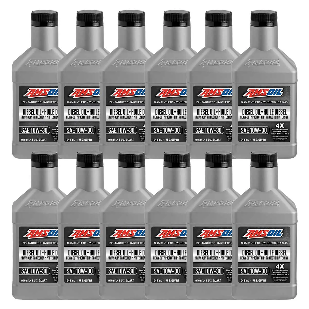 Amsoil 10W-30 Heavy-Duty 100% Synthetic Diesel Oil Case Of 12 1