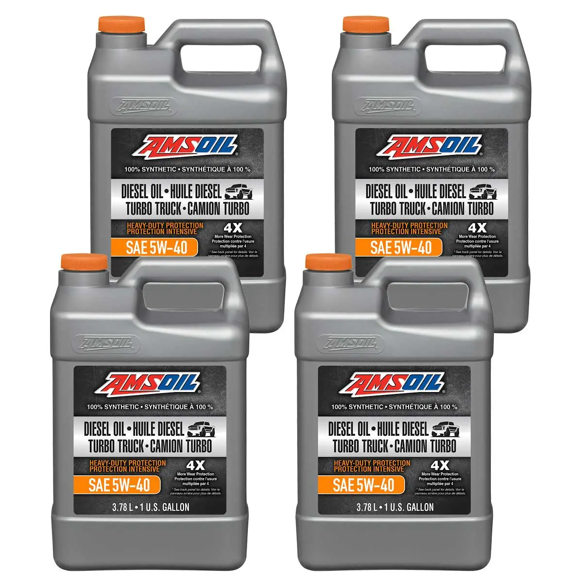 Amsoil 5W-40 Heavy-Duty 100% Synthetic Diesel Oil Case Of 4 1