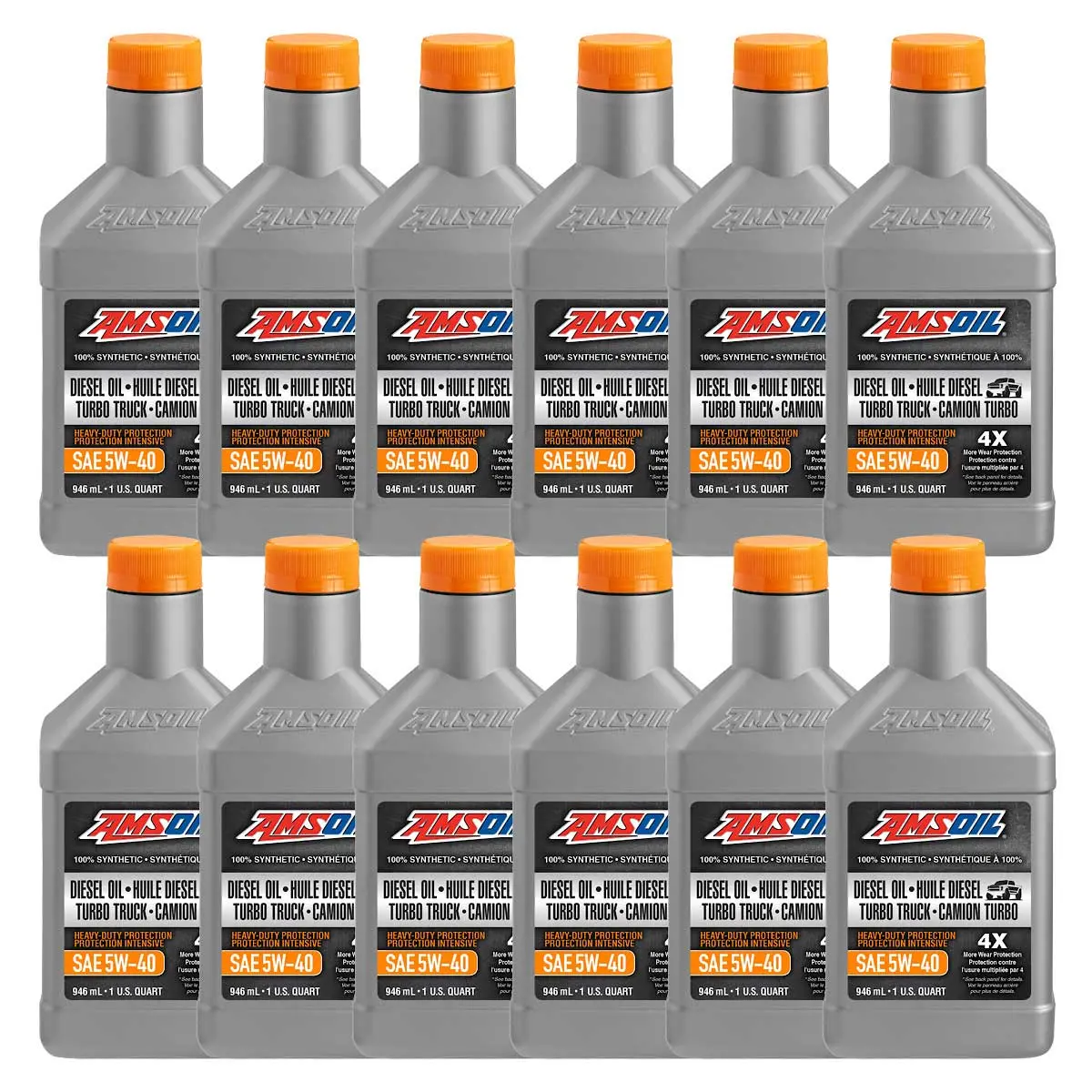 Amsoil 5W-40 Heavy-Duty 100% Synthetic Diesel Oil Case Of 12 1