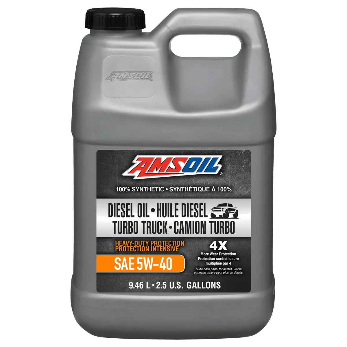 Amsoil 5W-40 Heavy-Duty 100% Synthetic Diesel Oil 9.46 Liter Jug 1