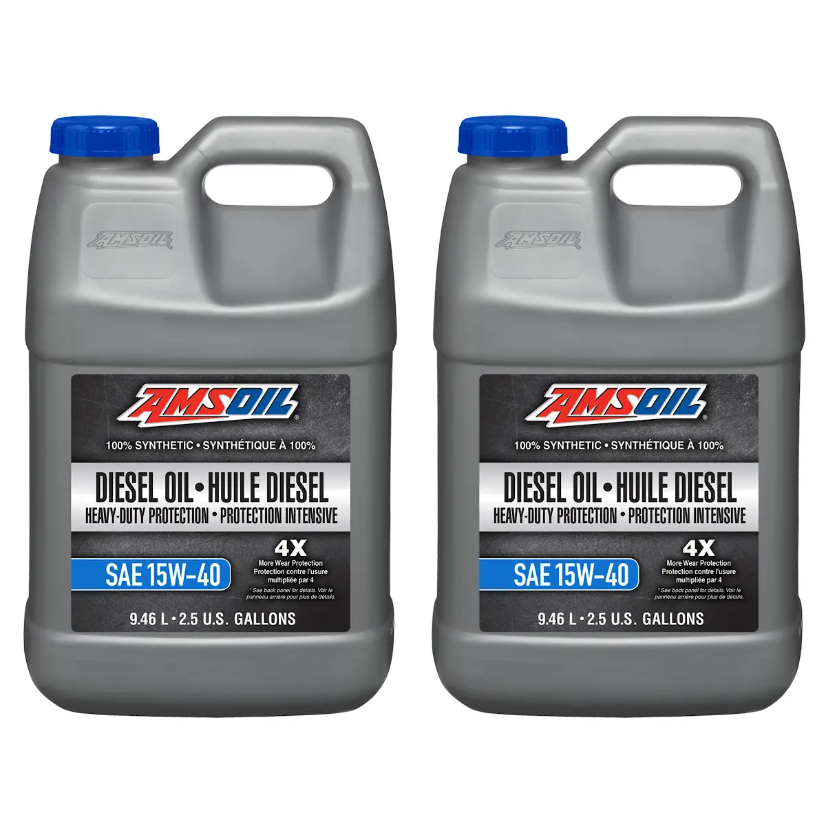 Amsoil 15W-40 Heavy-Duty 100% Synthetic Diesel Oil Case Of 2 1