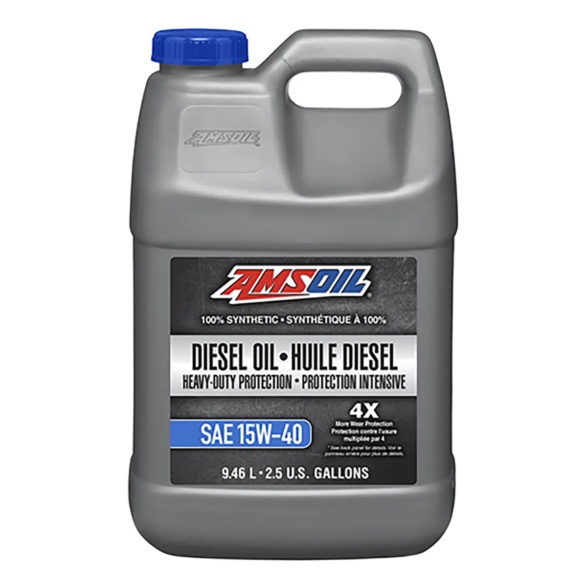 Amsoil 15W-40 Heavy-Duty 100% Synthetic Diesel Oil 9.46 Liter Jug 1