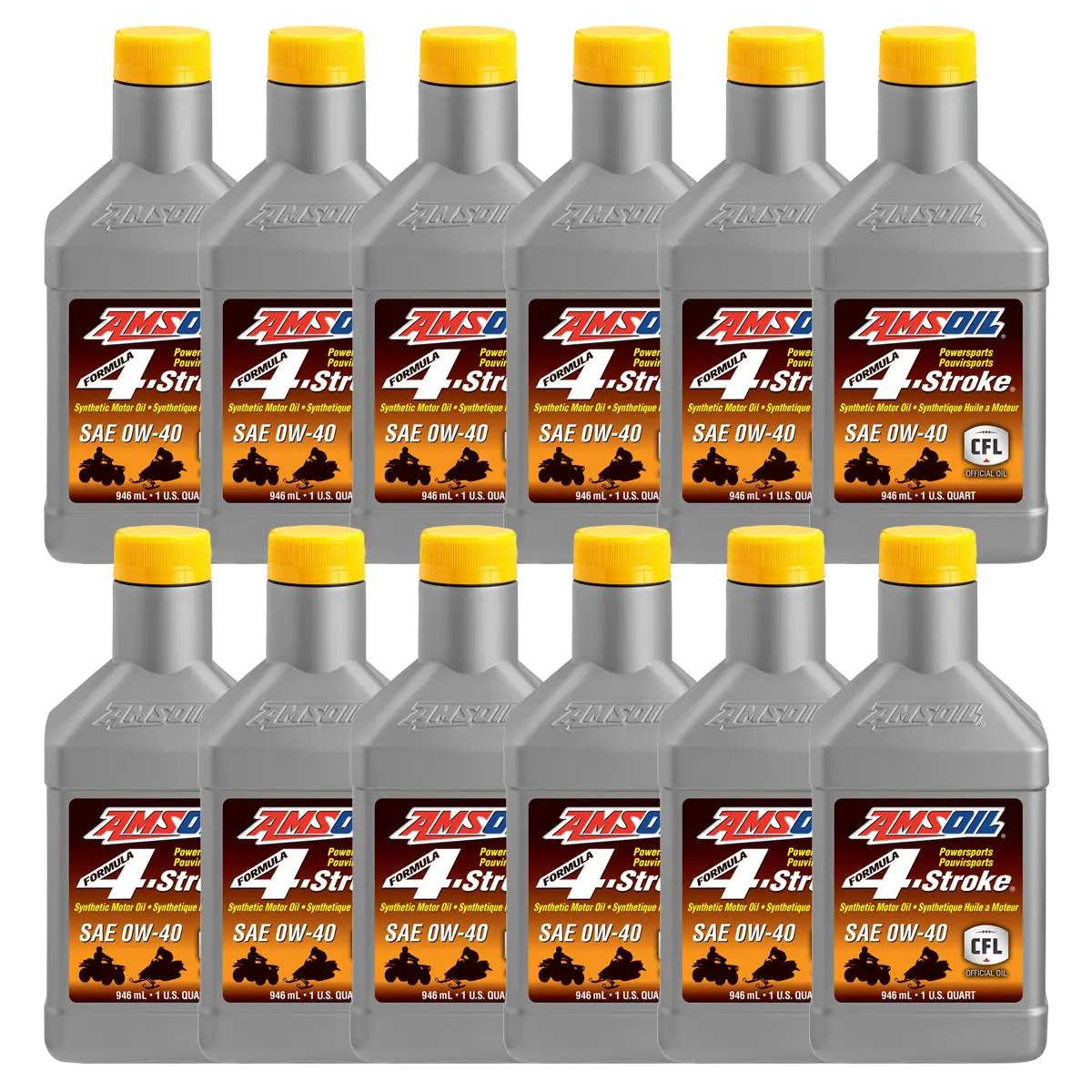 Amsoil Formula 4-Stroke Powersports 0W-40 Synthetic Motor Oil Case Of 12 1