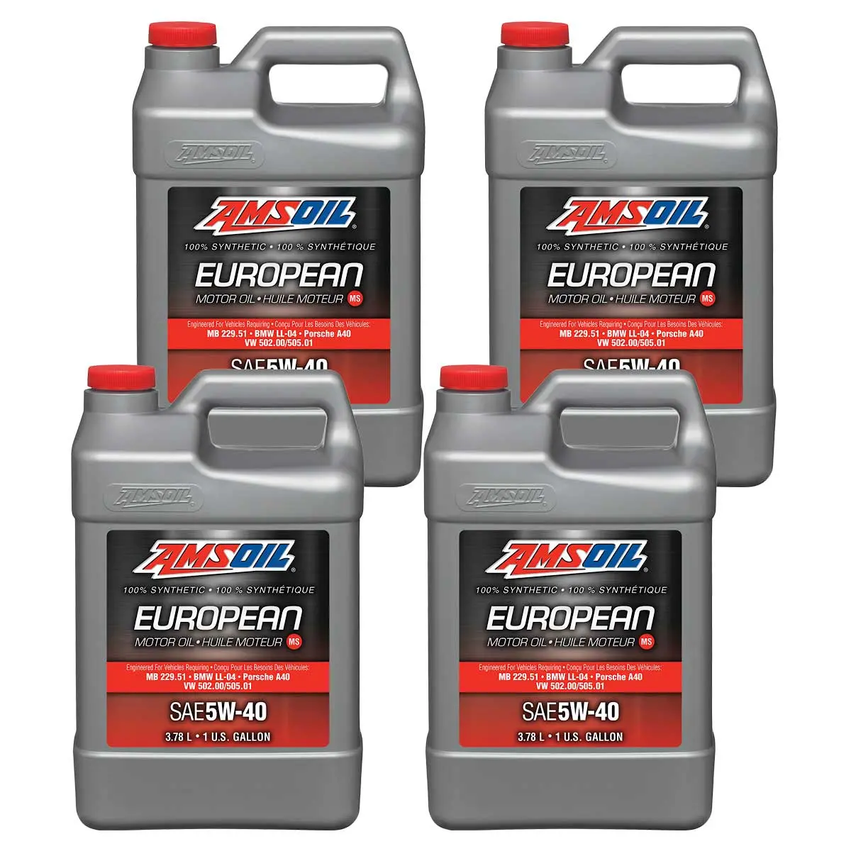Amsoil 5W-40 Ms 100% Synthetic European Motor Oil Case Of 4 1